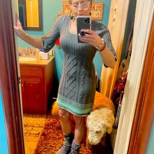 sweater dress short sleeve